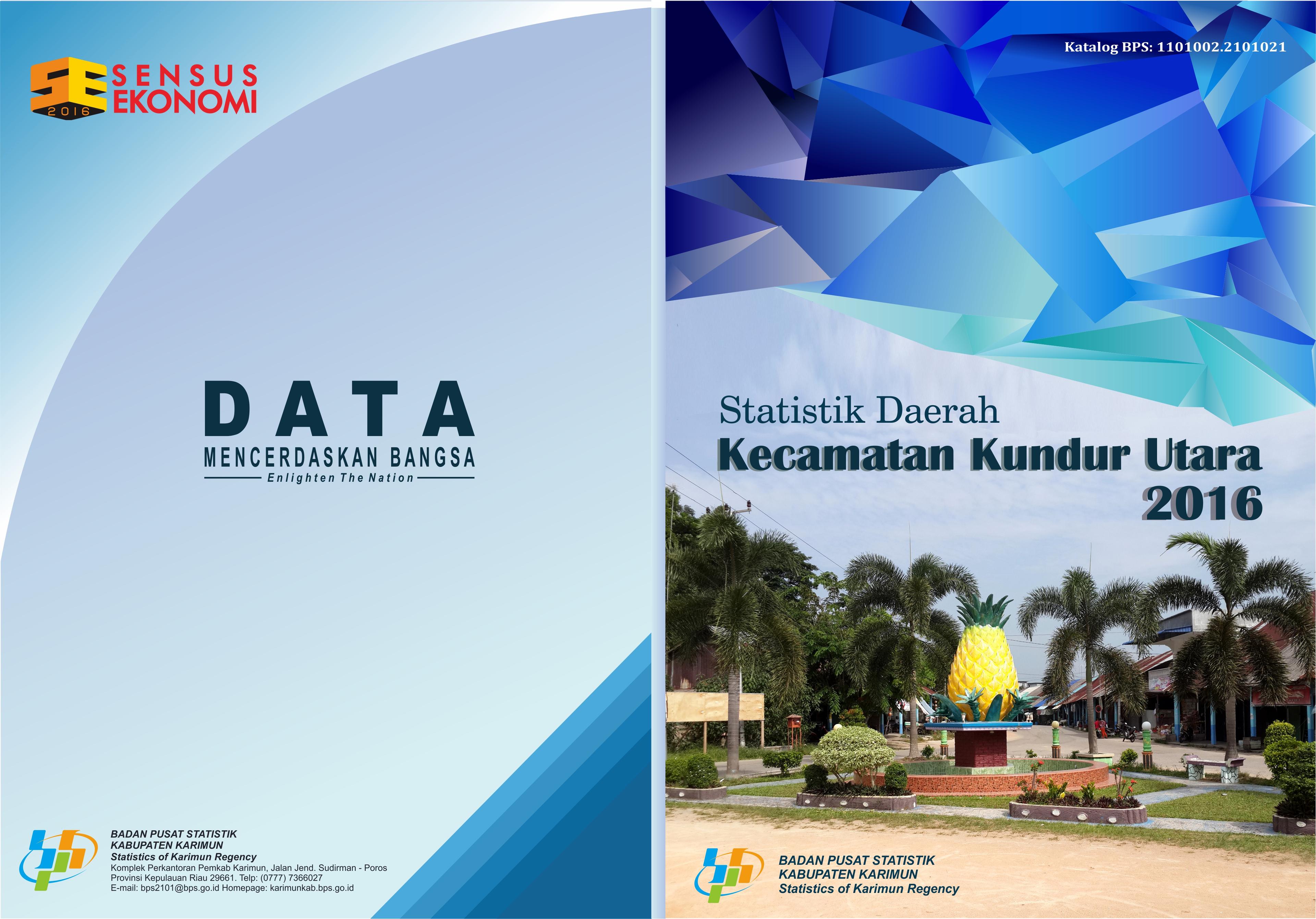 Statistik Daerah Kecamatan Kundur Utara 2016